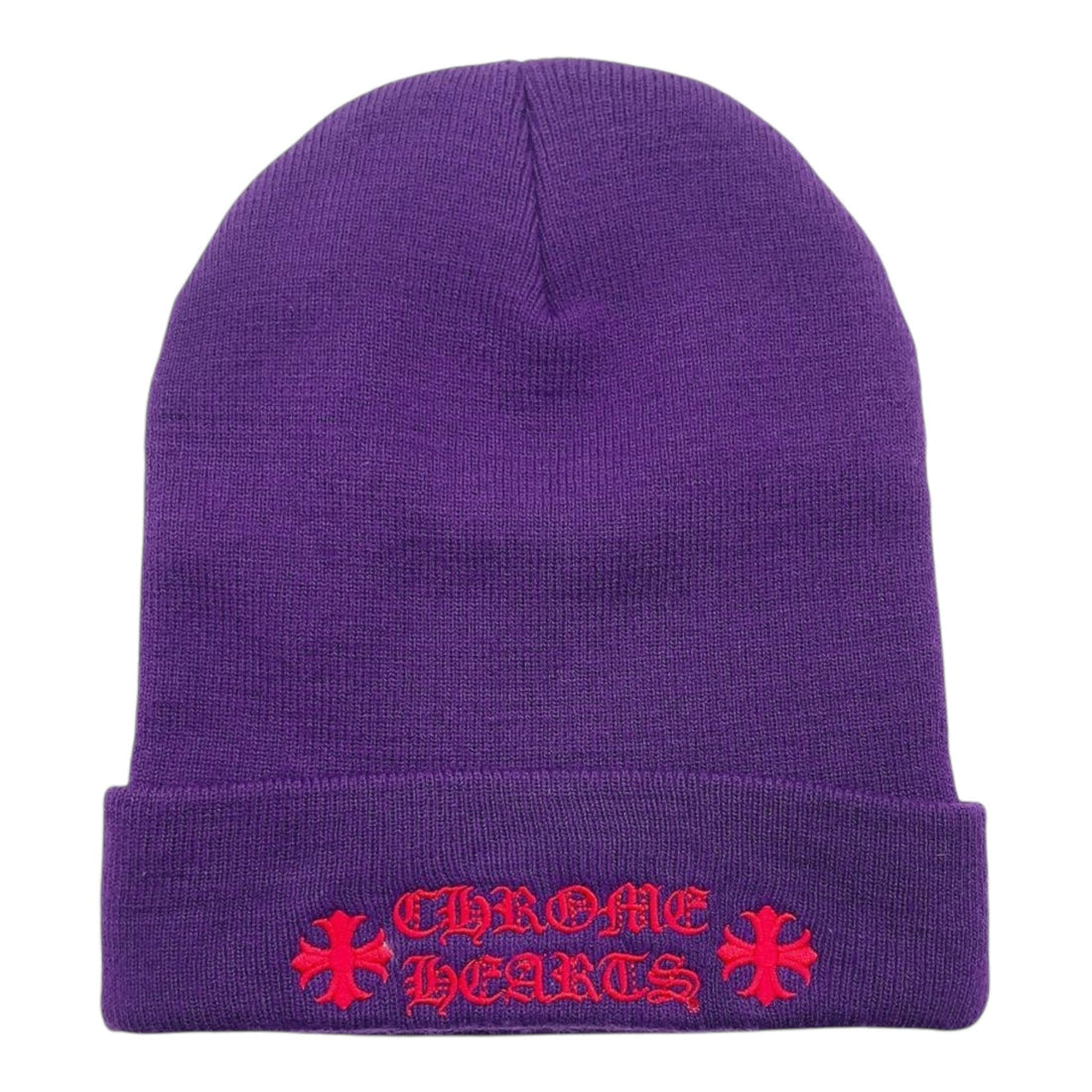 Chrome Hearts Logo Beanie Purple Red