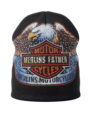 Hand Set Diamond Eagle Beanie