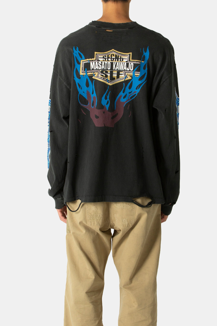 Masato Kawajo X Secnd Slf Firestorm Vintage Long Sleeve Blue
