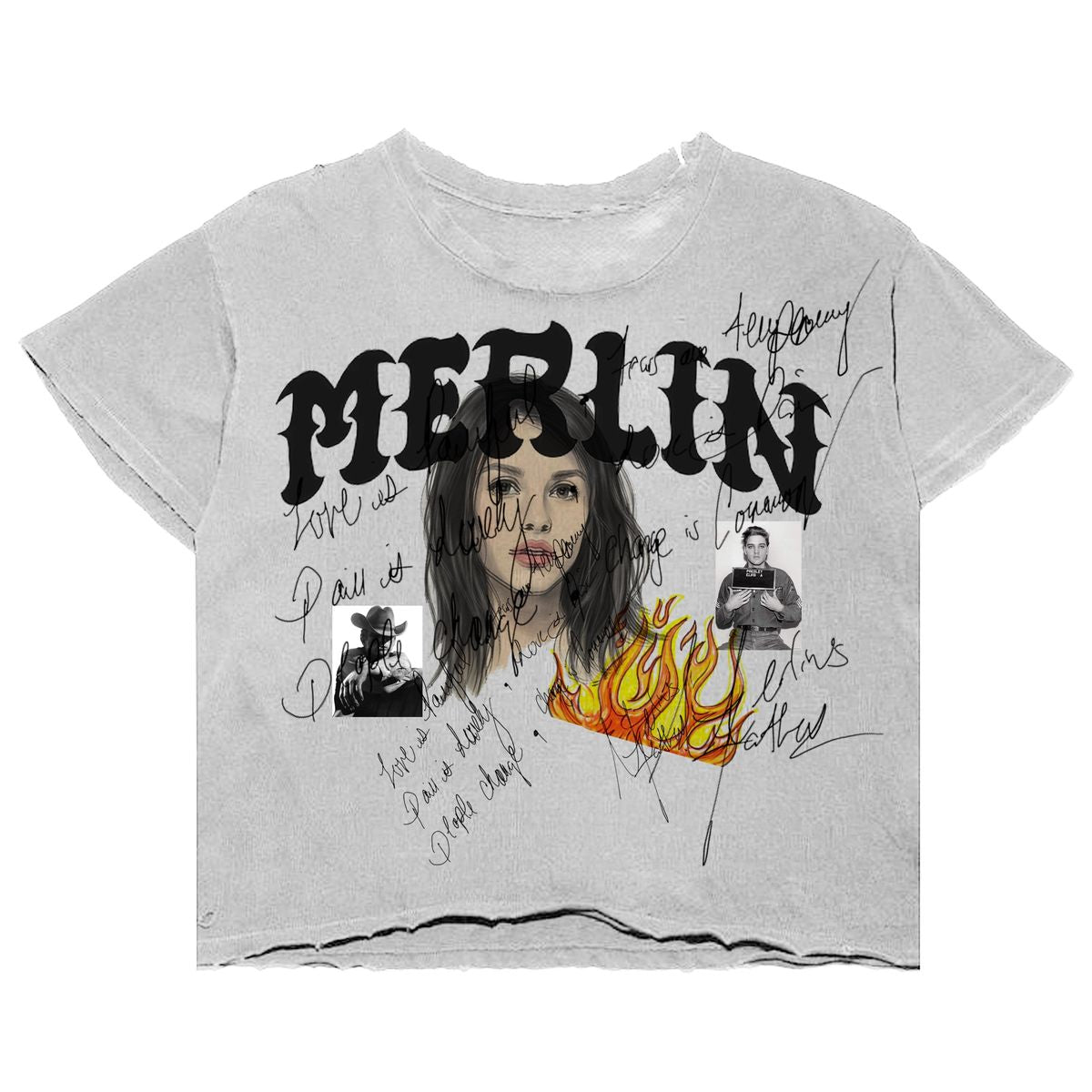Merlin’s Father Lady Flame T-Shirt Cream