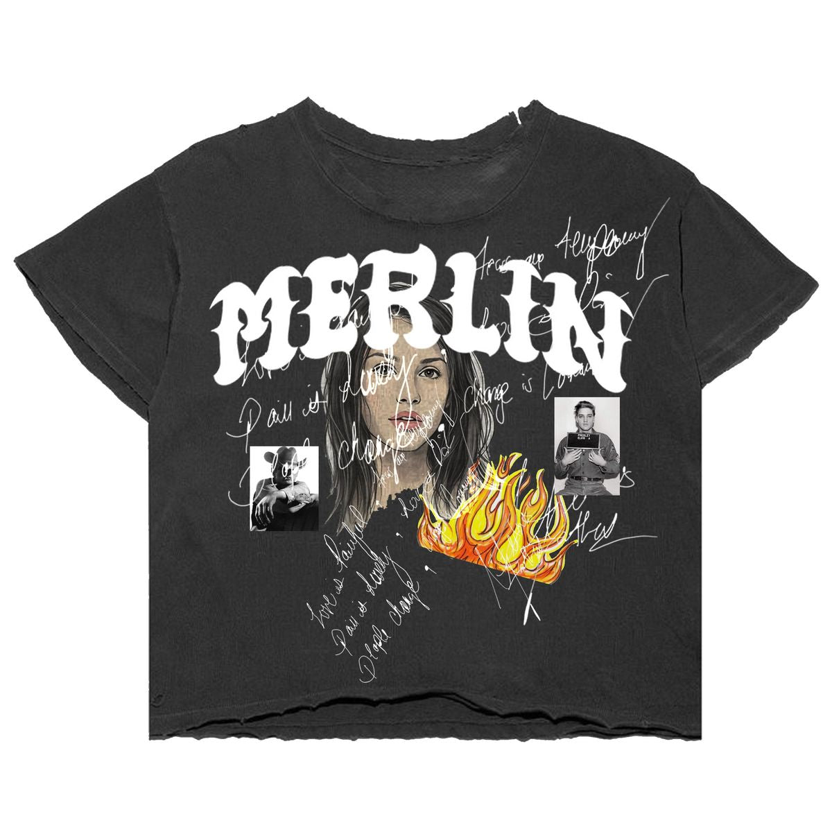 Merlin’s Father Lady Flame T-Shirt Black