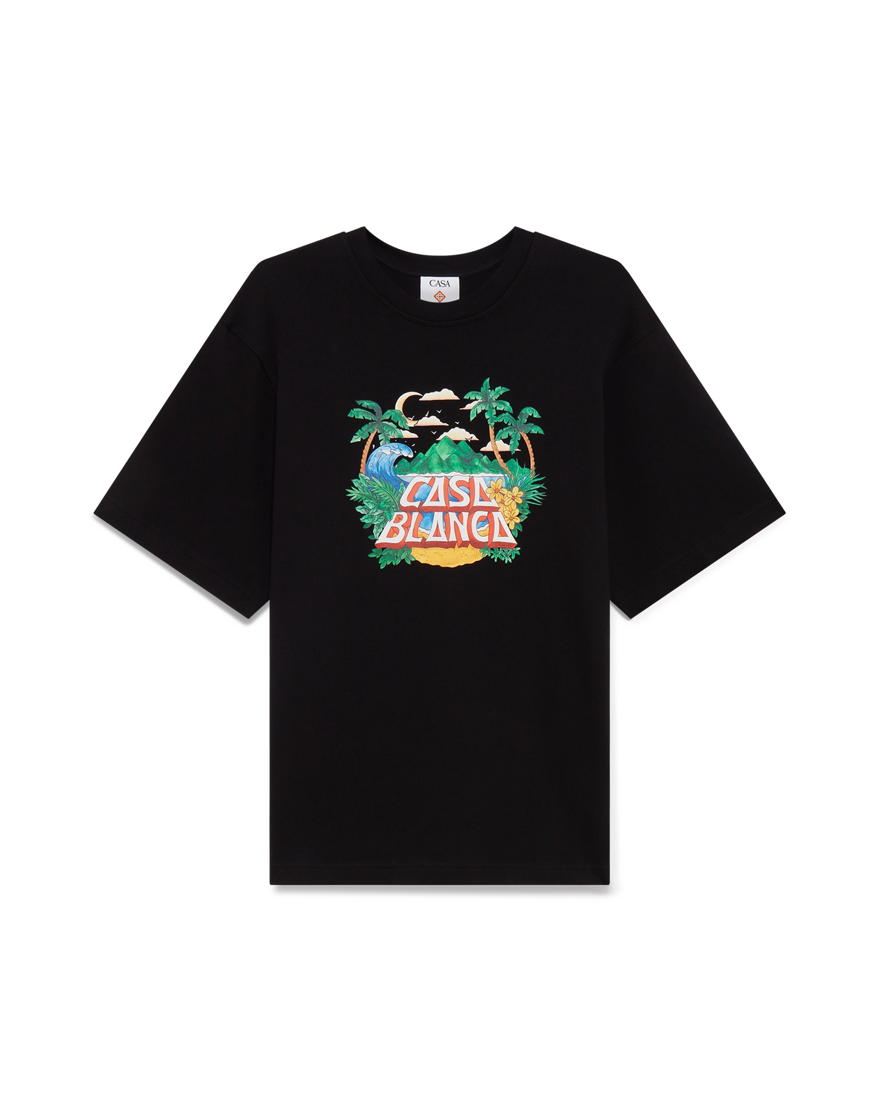 Casablanca Beach Wave T-Shirt Black