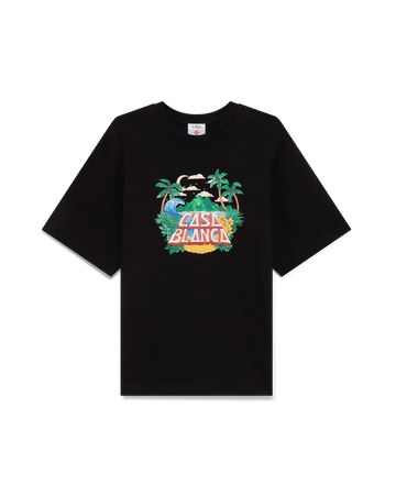 Casablanca Beach Wave T-Shirt Black