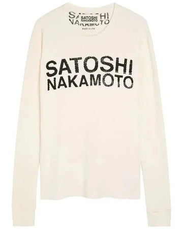 Satoshi Nakamoto Logo Thermal Long Sleeve White
