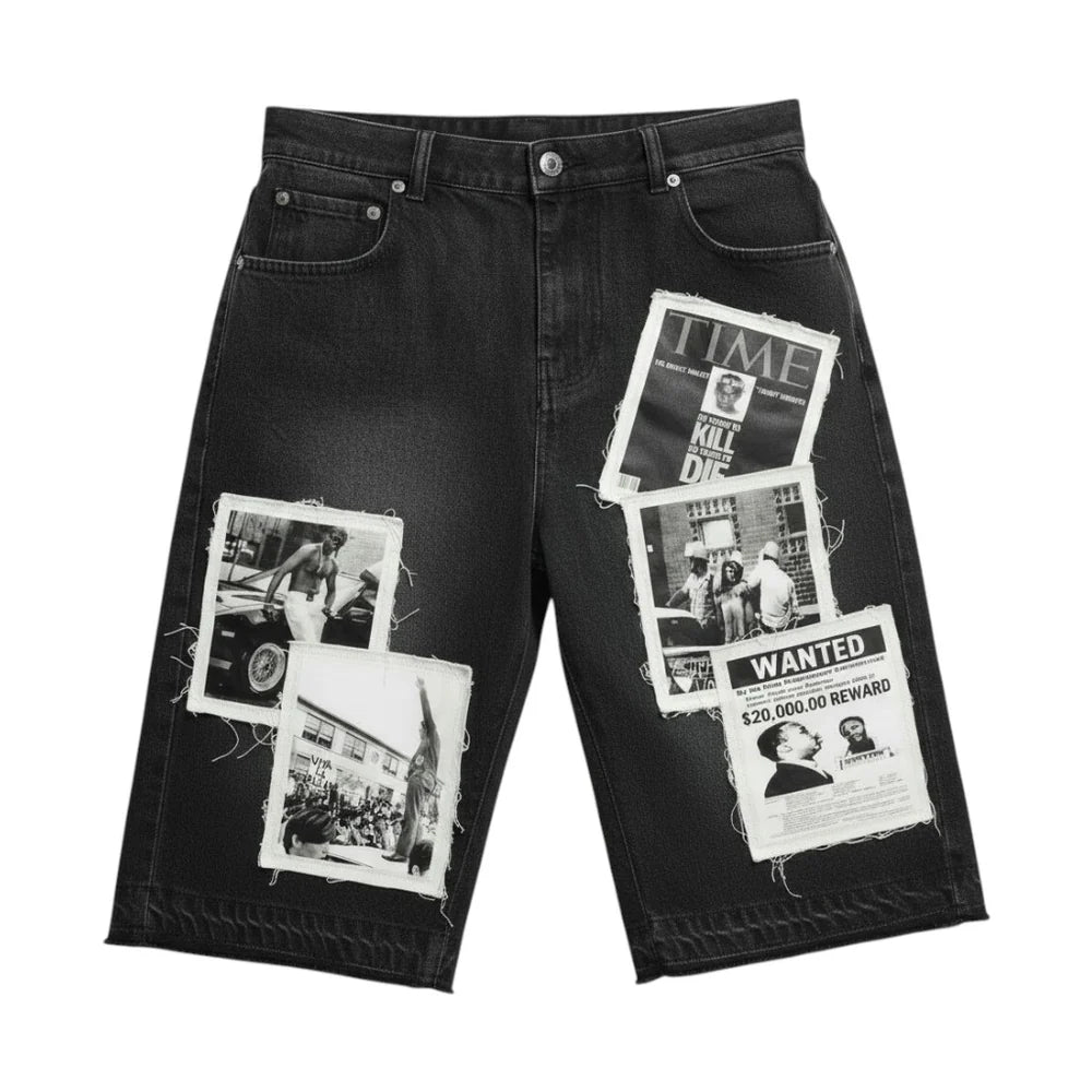 Fraternal Desires WATTBA Denim Shorts Black