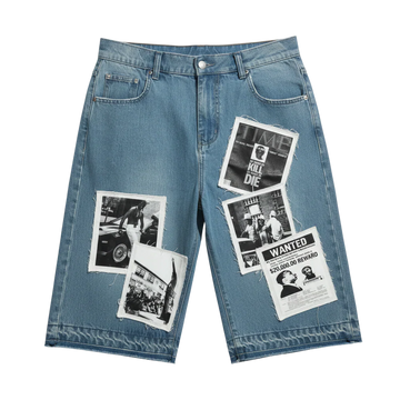 Fraternal Desires WATTBA Denim Shorts Blue