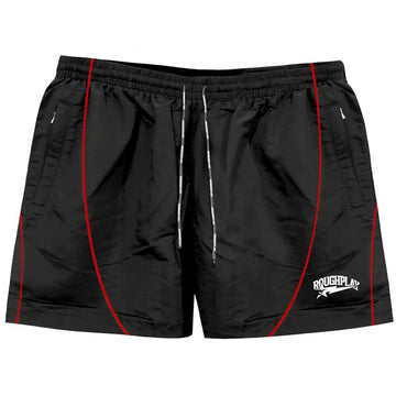 Roughplay Pipe Stripe Shorts Black Red