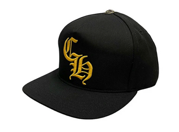 Chrome Hearts Black Yellow CH Baseball Cap