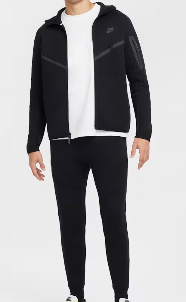 Nike Tech Fleece Hoodie Black Set