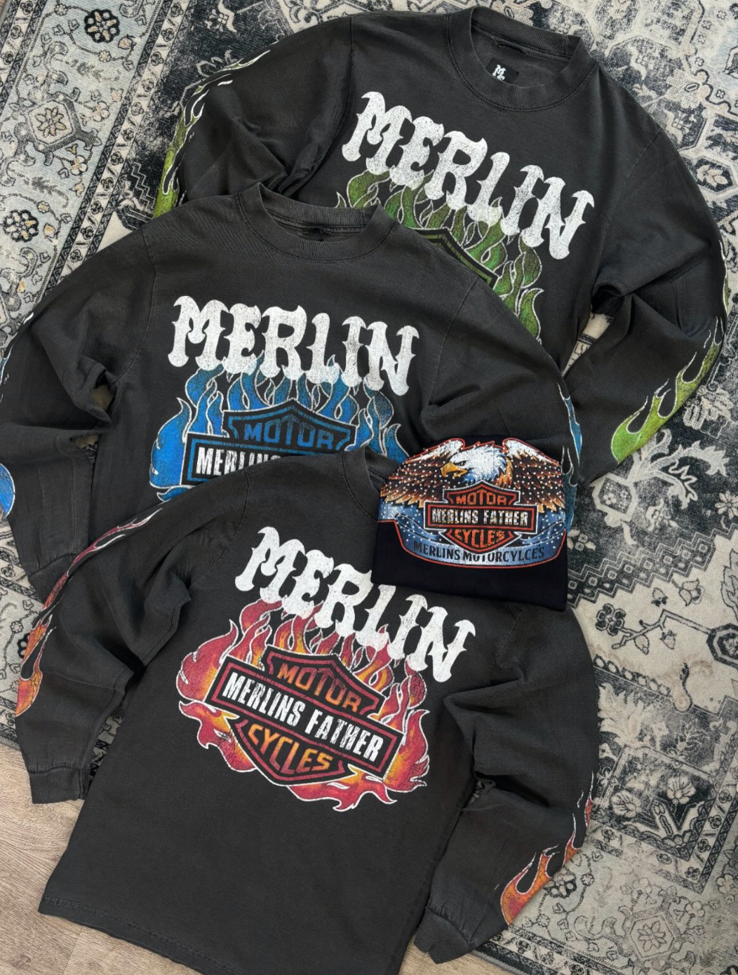 Merlin’ Father Flame Long Sleeve Shirt