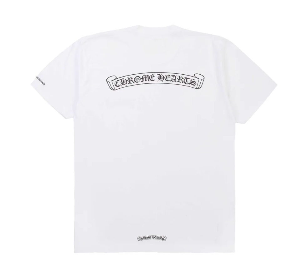 Chrome Hearts Scroll Logo Pocket T-shirt White