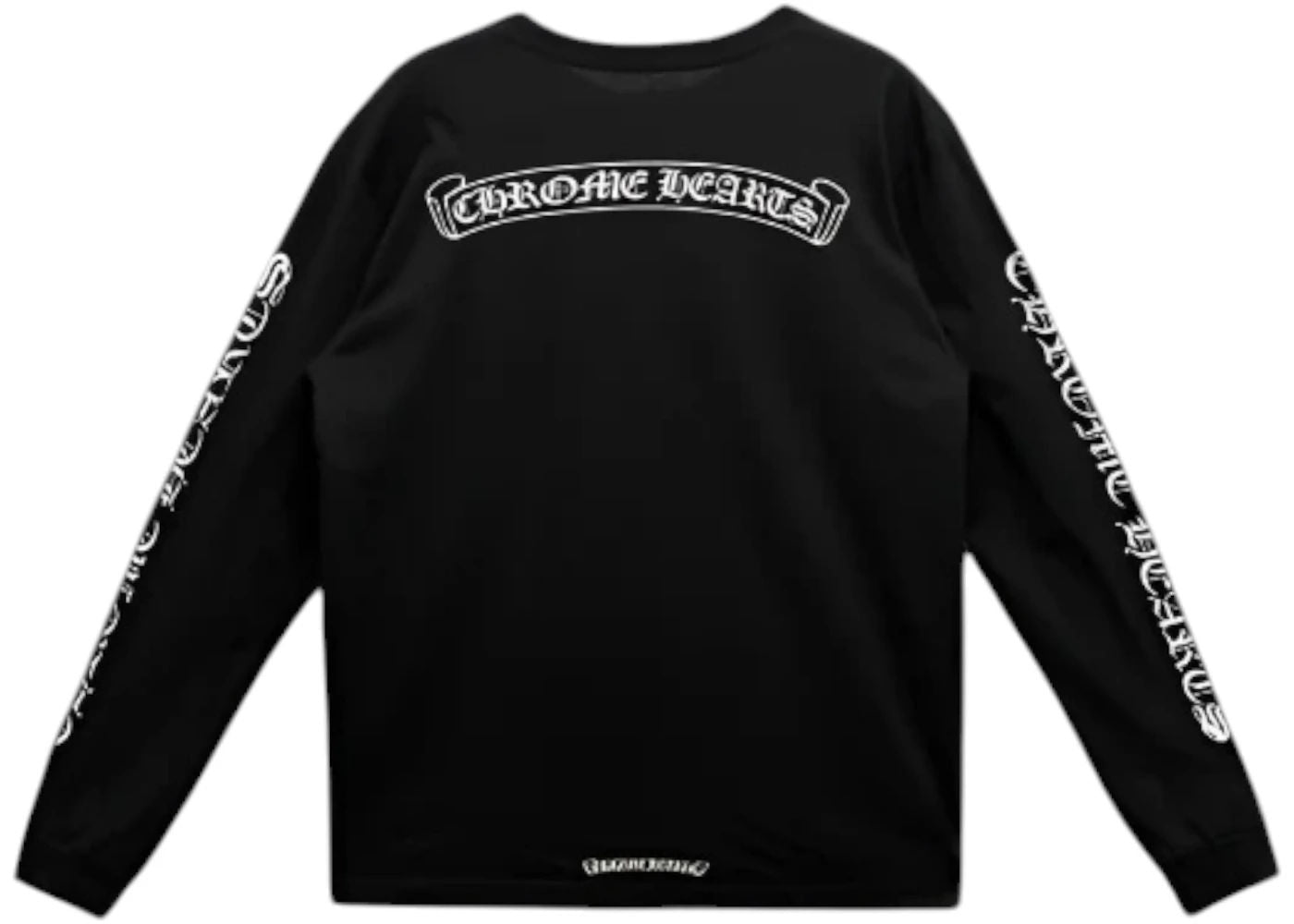 Chrome Hearts Scroll Logo Long Sleeve Pocket Shirt Black