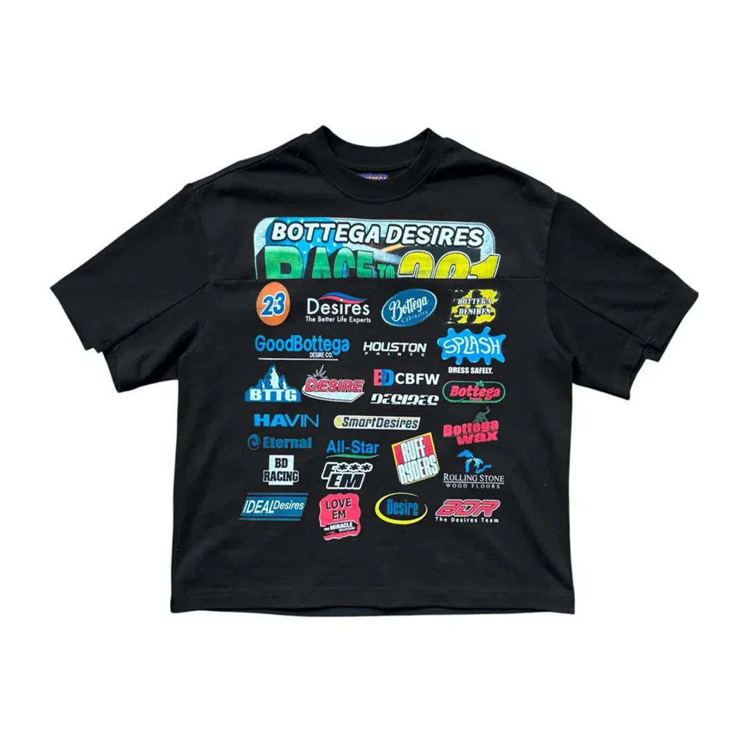 Bottega Desires Race Tee Black