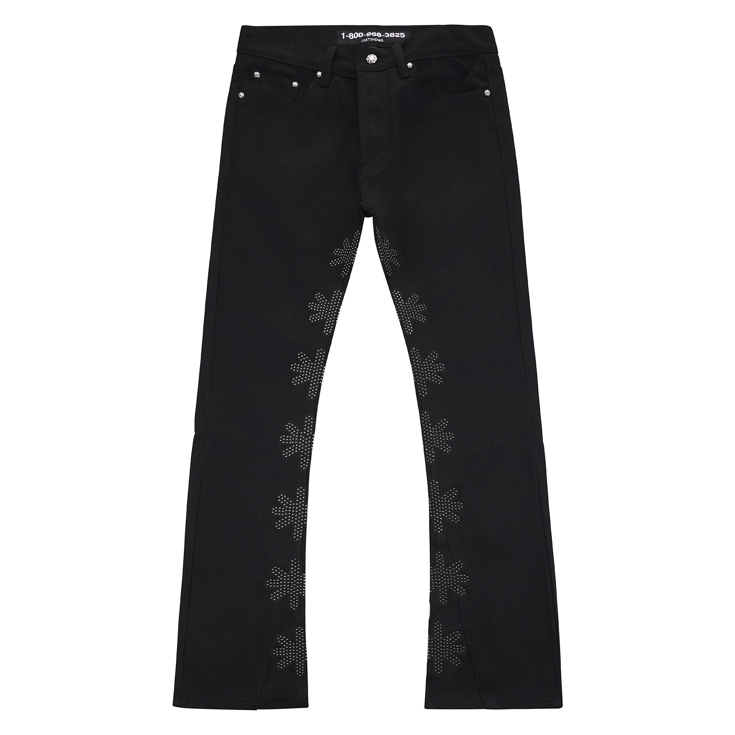 LostShdw Denim Black Studded Jeans