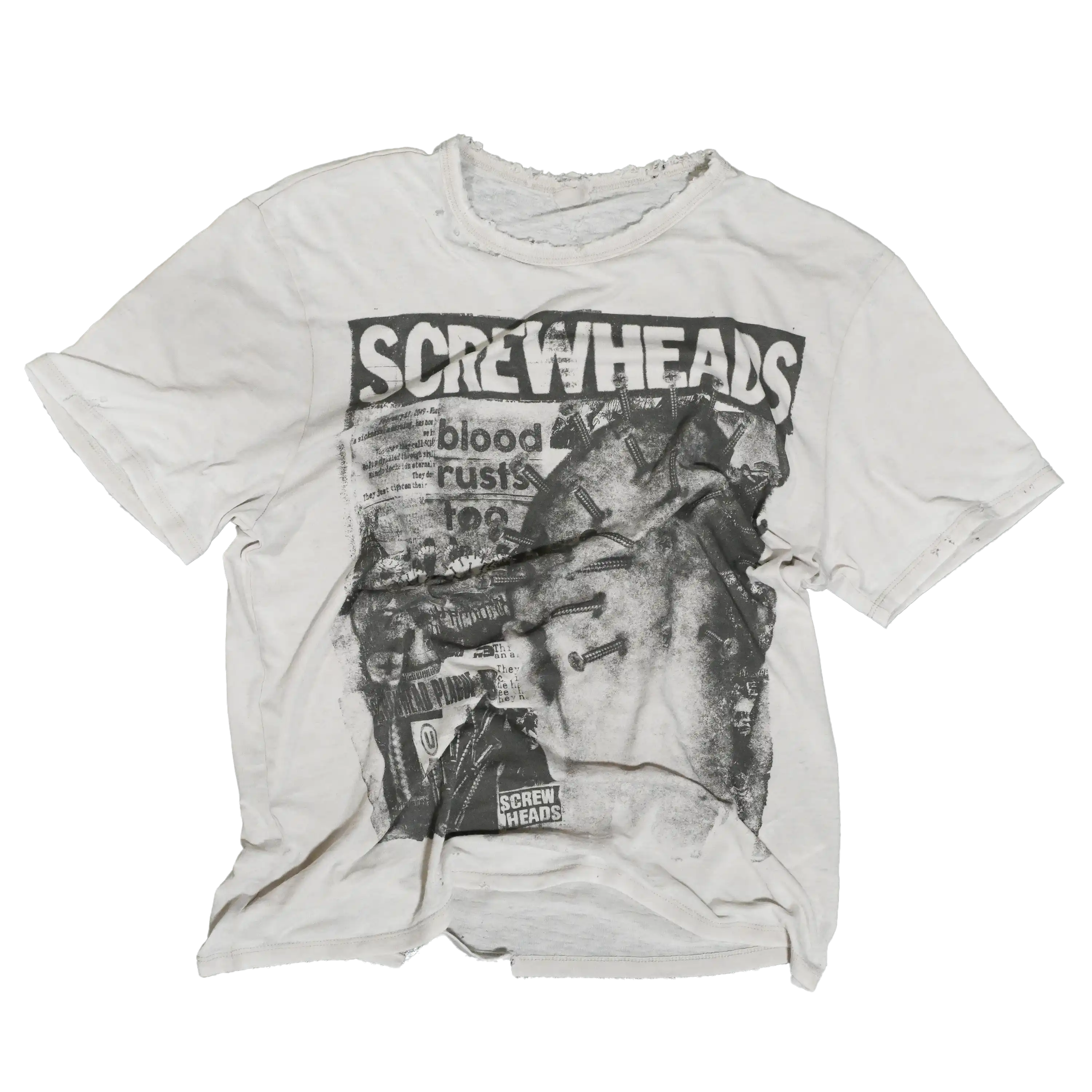 Greedy (Unit) White Screwheads T-Shirt White