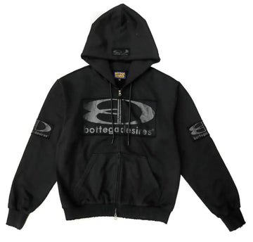 Bottega Desires Black Tech Zip Hoodie/Pants Set