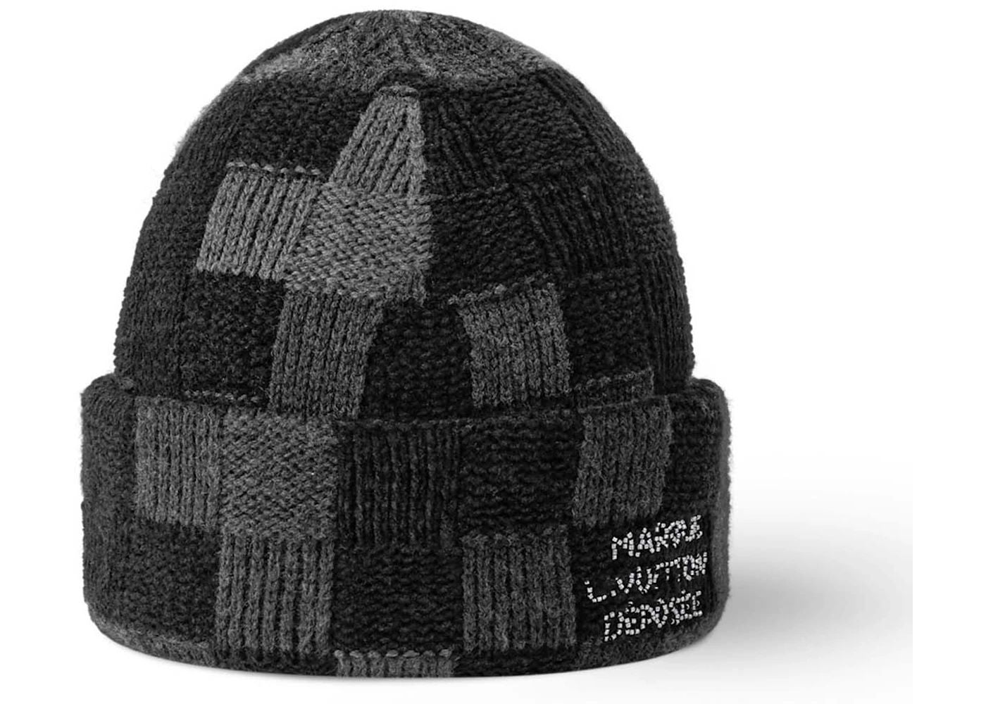 Louis Vuitton LV Crush Damoflage Beanie Black Damoflage