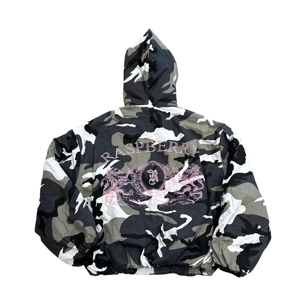GV Gallery Deron Rain Zip Up Hooded Jacket Snow Camo