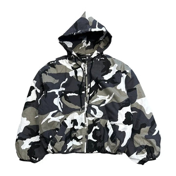 GV Gallery Deron Rain Zip Up Hooded Jacket Snow Camo