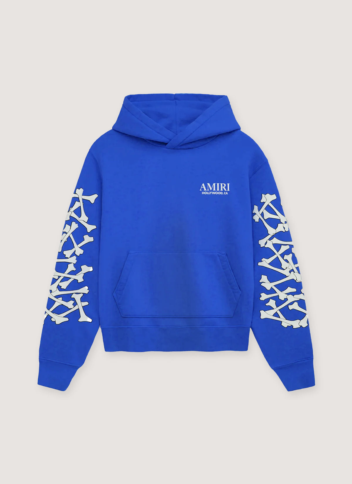 Amiri Stacked Bones Blue Hoodie