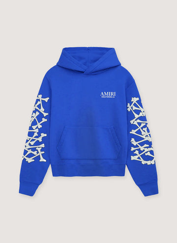 Amiri Stacked Bones Blue Hoodie