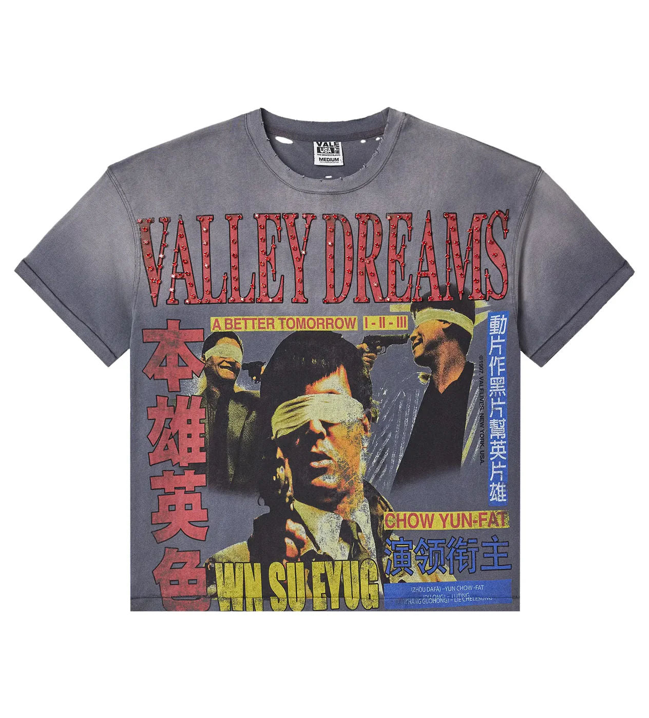 Vale Forever Robber Bling T-Shirt Grey