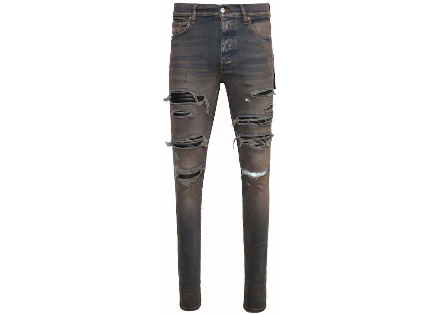 AMIRI Leather Rust Thrasher Jeans
